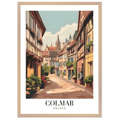 Colmar France Framed Poster – Vintage European Village Wall Art with Wooden Frame - Vibrantwalls