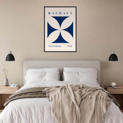 Bauhaus Exhibition 1919 - Navy Cream - Vibrantwalls