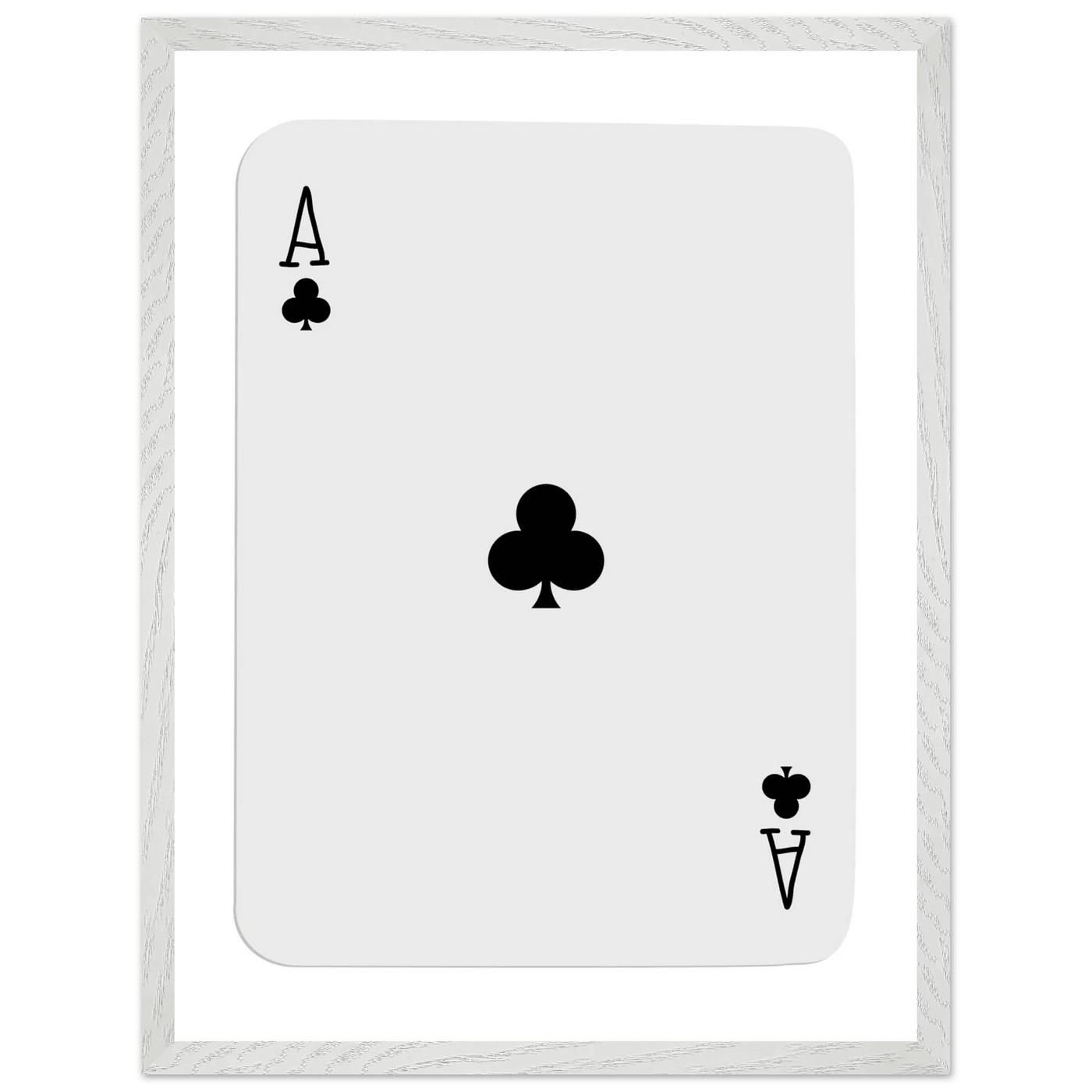 Ace of Clubs Poker Card Print - Elegant Framed Wall Art, Eco-Friendly Wood Frame & Multiple Sizes - Vibrantwalls