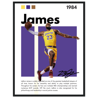 LeBron James Lakers Championship Vintage Art Print - Vibrantwalls