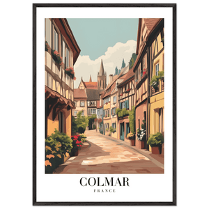 Colmar France Framed Poster – Vintage European Village Wall Art with Wooden Frame - Vibrantwalls