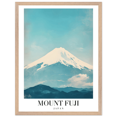 Mount Fuji Japan Framed Poster – Serene Vintage Travel Wall Art with Wooden Frame - Vibrantwalls