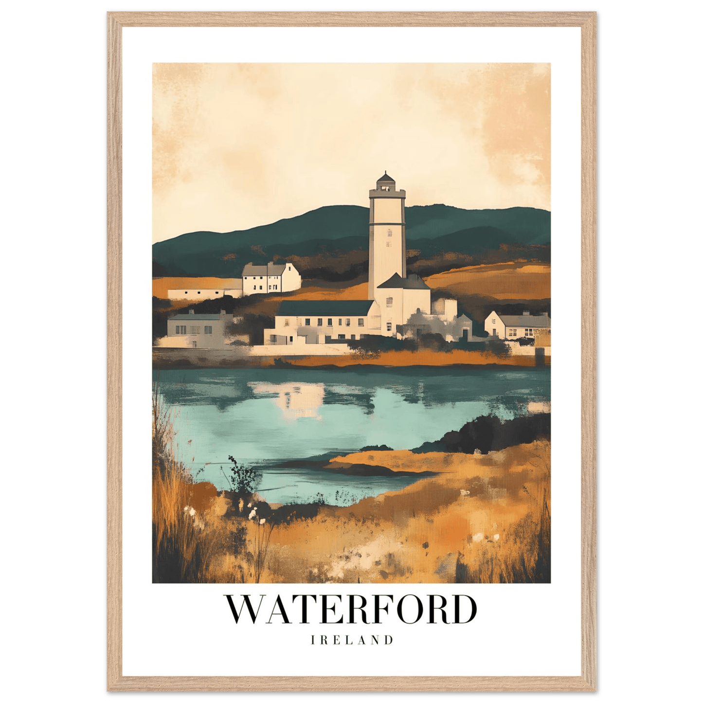 Waterford Ireland Coastal Vintage Travel Poster - Wall Art - Vibrantwalls