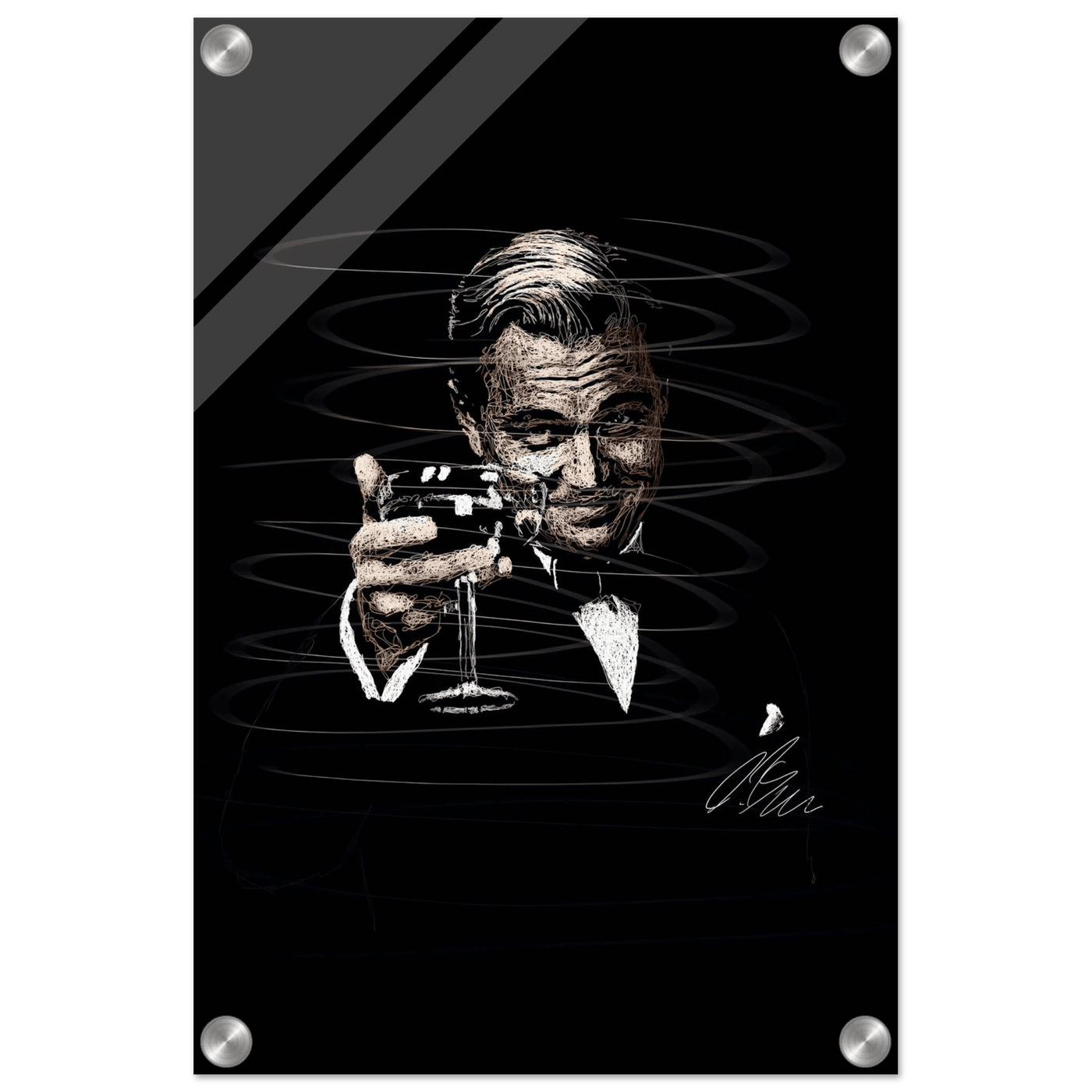 Gatsby Toast Acrylic Print – Iconic Sketch Art, Vibrant & Durable Wall Decor in Various Sizes - Vibrantwalls