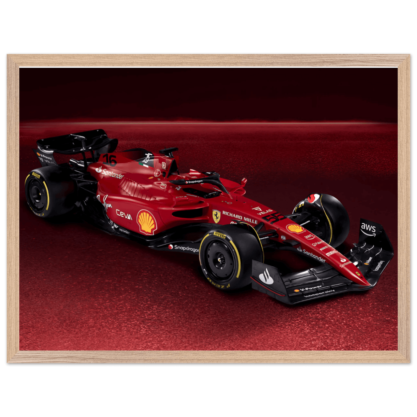 Ferrari Formula 1 Poster – High-Quality Mounted Framed Print - Vibrantwalls