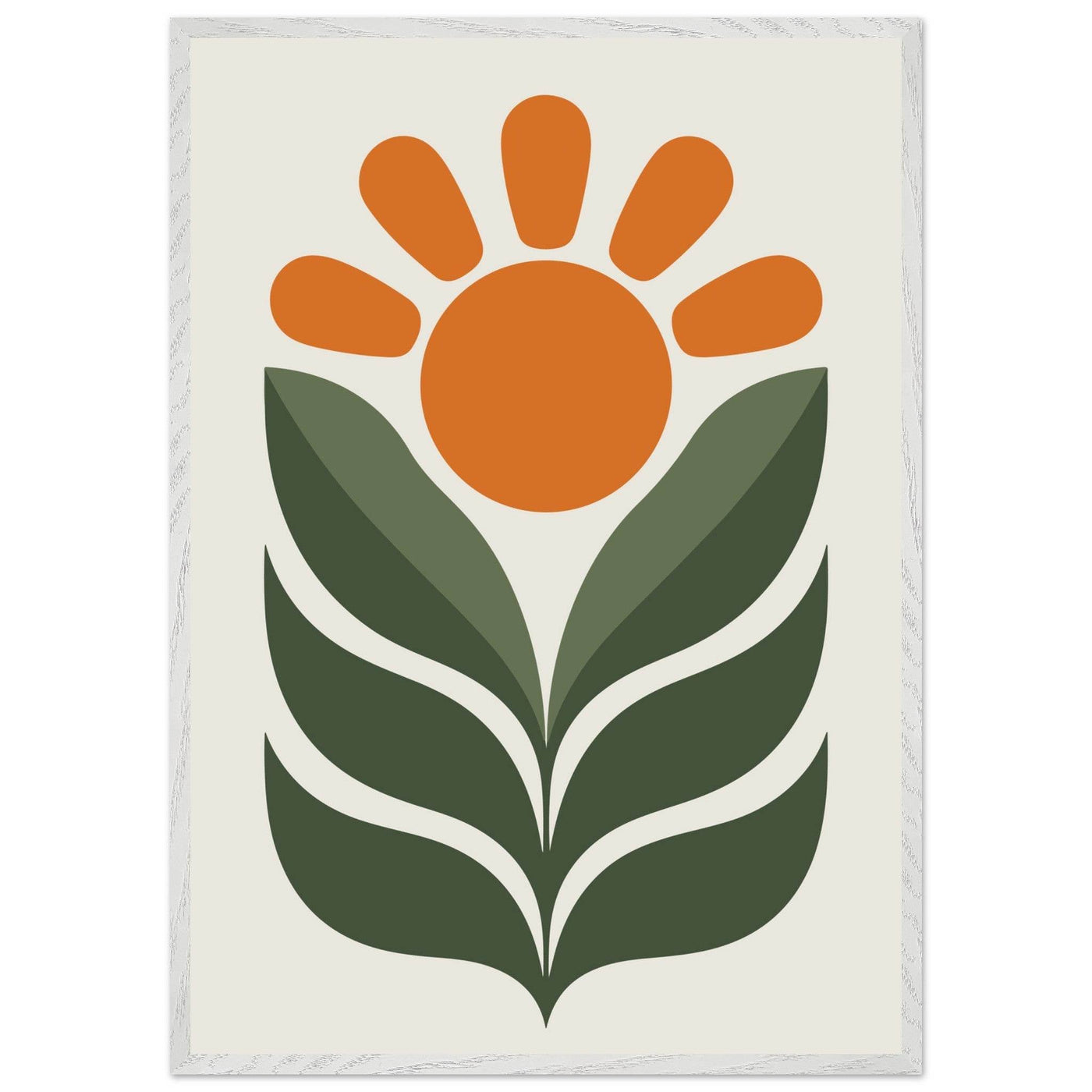 Boho Sun & Leaves Art - Vibrantwalls