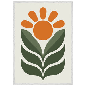 Boho Sun & Leaves Art - Vibrantwalls