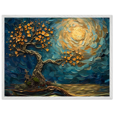 Tree of Life Jewelry - Golden Blooms & Midnight Sky Design - Vibrantwalls