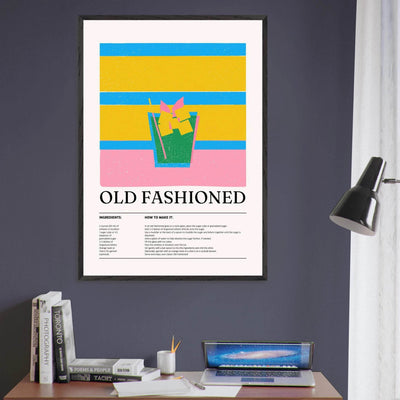 Old Fashioned Cocktail Recipe Art Print - Vibrantwalls