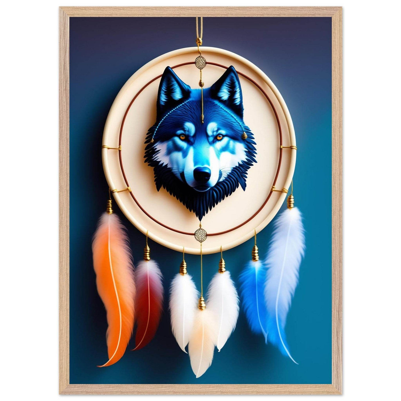 Mystic Wolf Dreamcatcher - Vibrantwalls