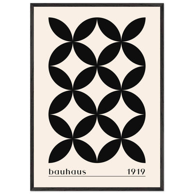 Bauhaus 1919 Black & Beige Circles - Vibrantwalls