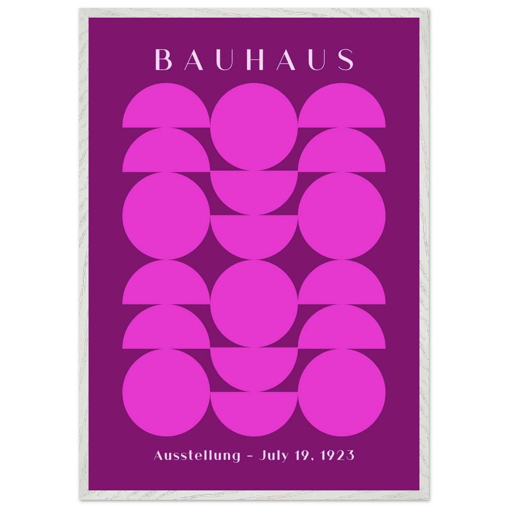 Bauhaus Pink Purple Abstract Wall Art - Vibrantwalls
