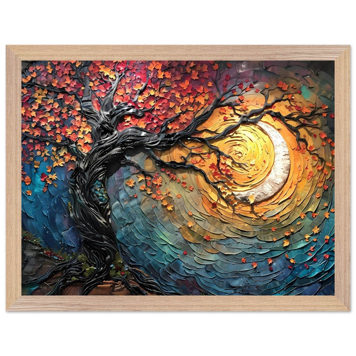 Impasto Style Autumn Tree of Life Poster - Vibrantwalls
