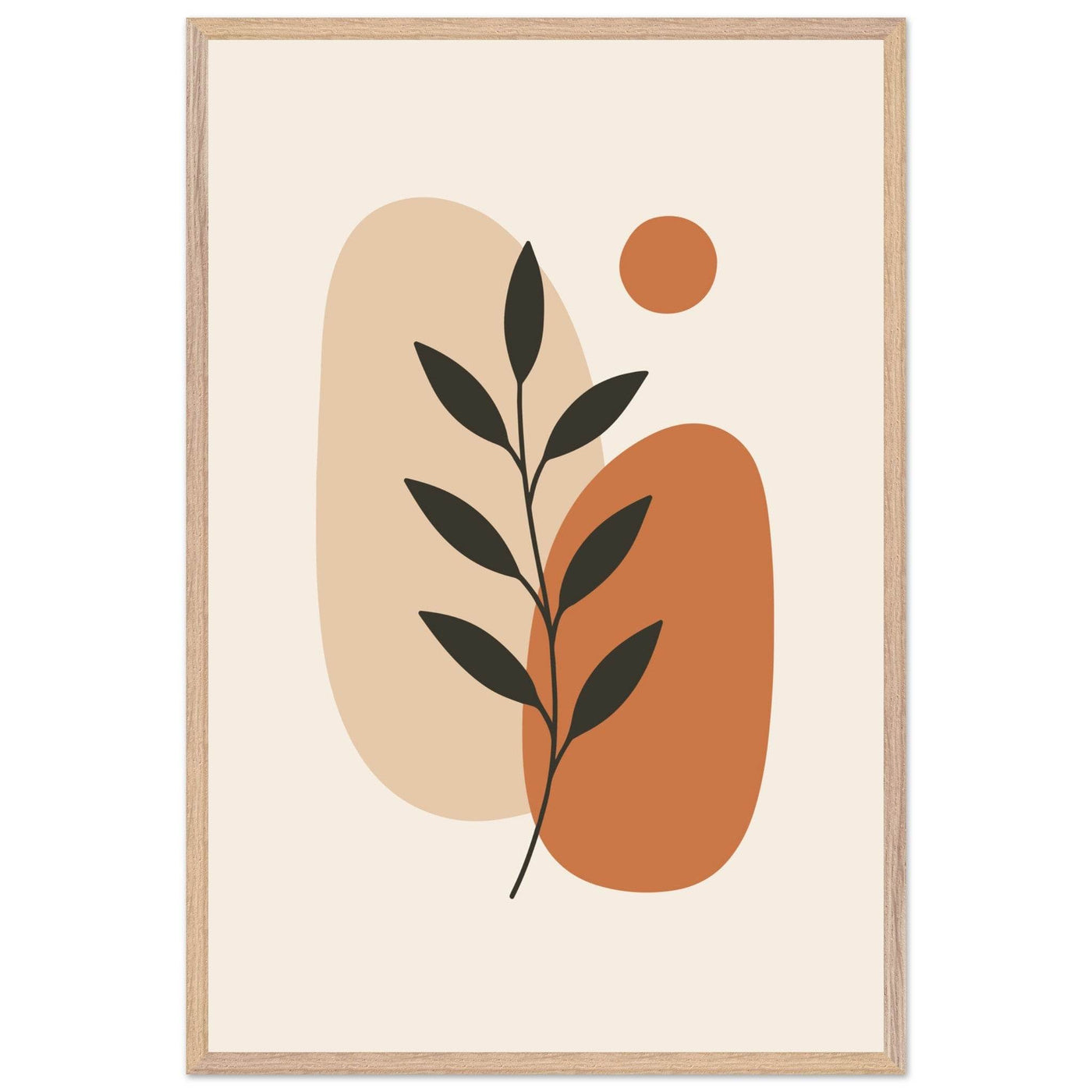 Abstract Botanical Earthy Desert Plant Design - Vibrantwalls