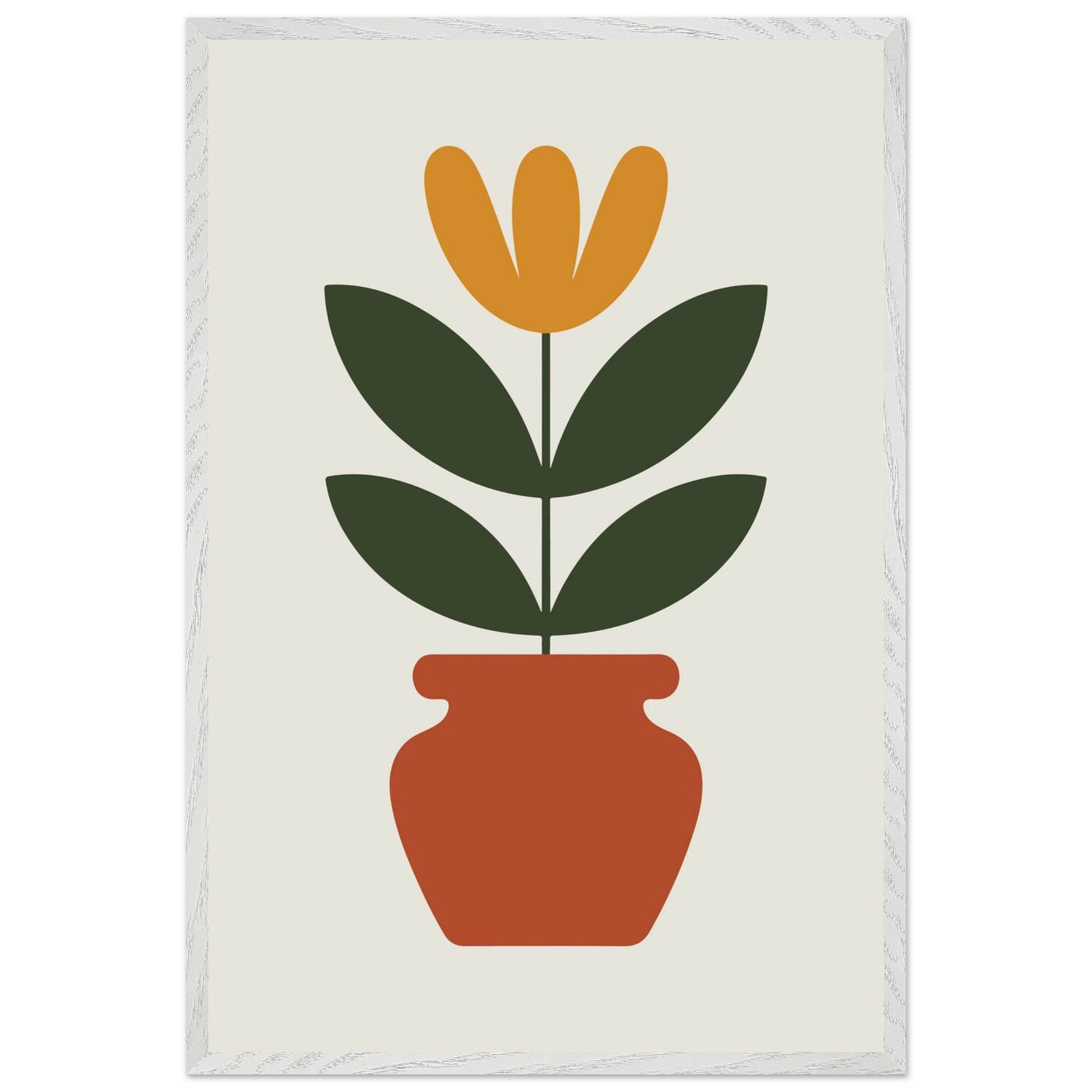 Abstract Potted Floral Art - Vibrantwalls