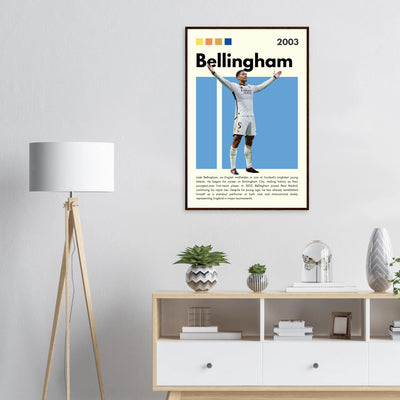 Jude Bellingham Real Madrid Football Poster – Modern Pop Art Print in Your Choice of Frame Vibrantwalls