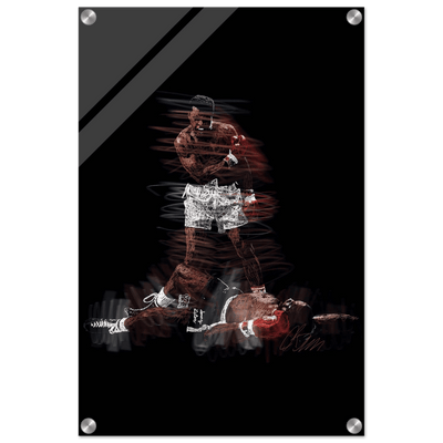Muhammad Ali K.O. Acrylic Print – Dynamic, Iconic, Modern Sports Wall Art - Vibrantwalls