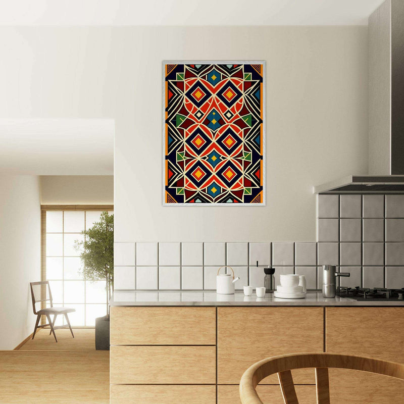 Abstract Geometric Wall Decor Boho Art Cubism Style Poster Wall Art - Vibrantwalls