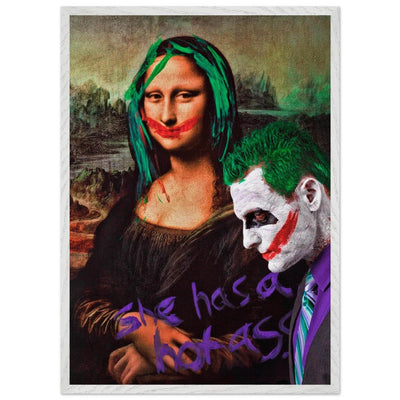 Joker & Mona Lisa Pop Art Mounted Framed Poster – Edgy, Eco-Friendly, & Ready to Hang in Your Choice of Frame & Size - Vibrantwalls