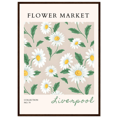 Charming Daisy Field Framed Poster – Botanical 'Flower Market' Art Print | Ready-to-Hang in Your Choice of Frame - Vibrantwalls