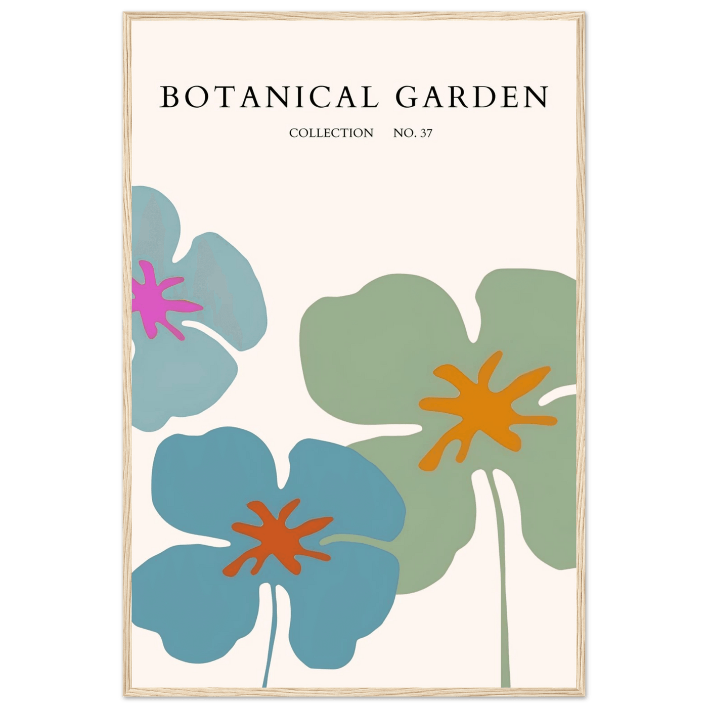 Abstract Botanical Garden Framed Posters – Vibrant Floral Art Prints in Your Choice of Frame & Size | Ready-to-Hang - Vibrantwalls