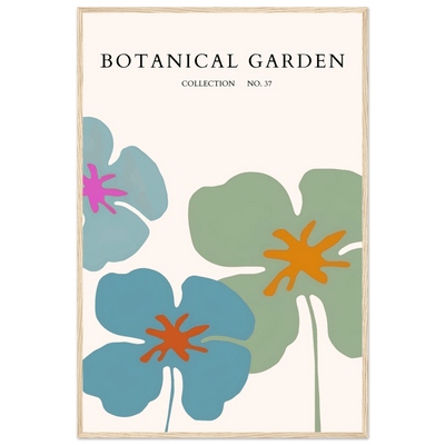 Abstract Botanical Garden Framed Posters – Vibrant Floral Art Prints in Your Choice of Frame & Size | Ready-to-Hang - Vibrantwalls