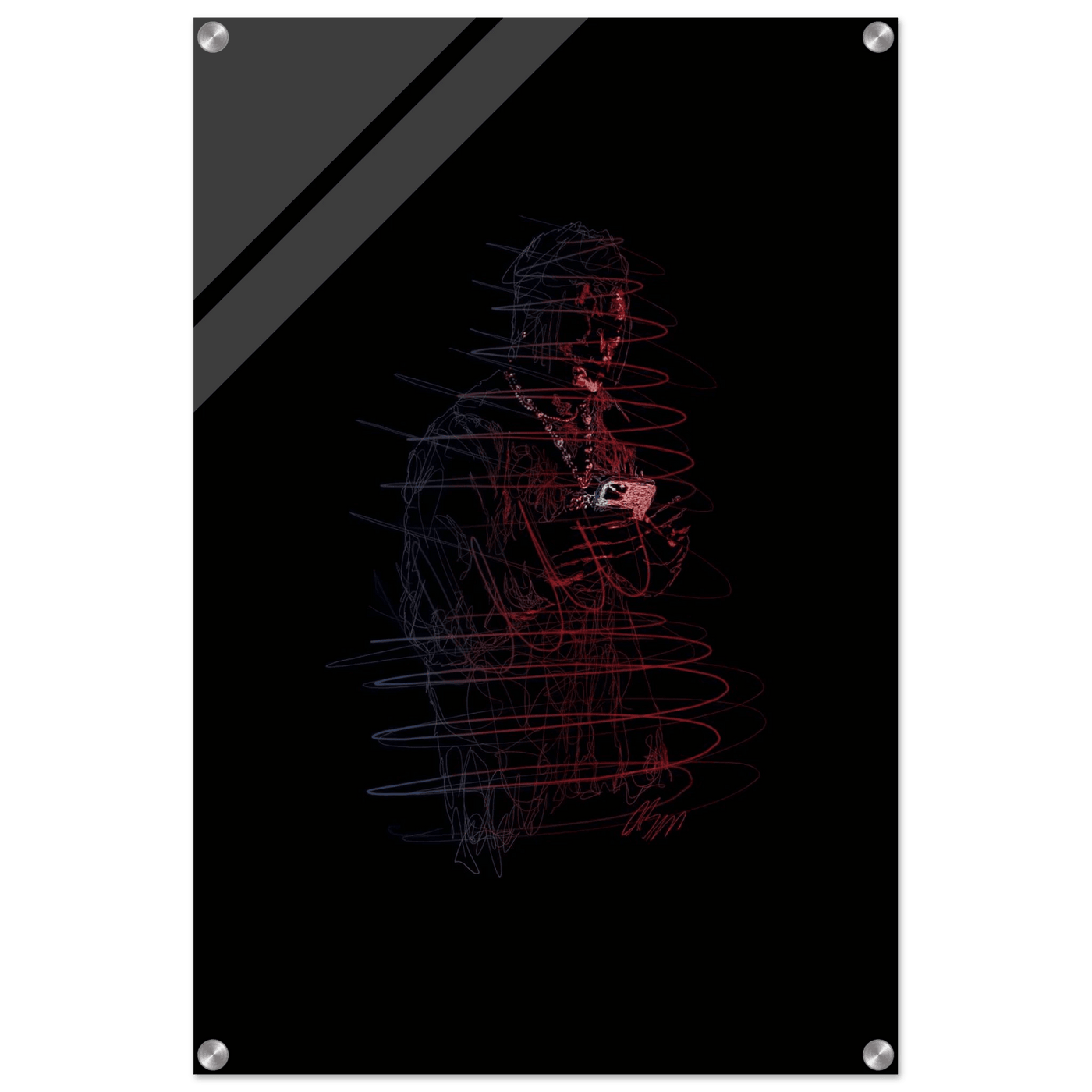 Connor McGregor 'Mystic Mac' Abstract Acrylic Print – Dynamic, Neon-Effect Wall Art in Multiple Sizes - Vibrantwalls
