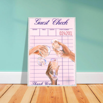 Guest Check & Crystal Glasses - Vibrantwalls
