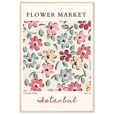 Flower Market Istanbul Art Print – Vibrant Floral Abstract Framed Poster | Ready-to-Hang Decor - Vibrantwalls