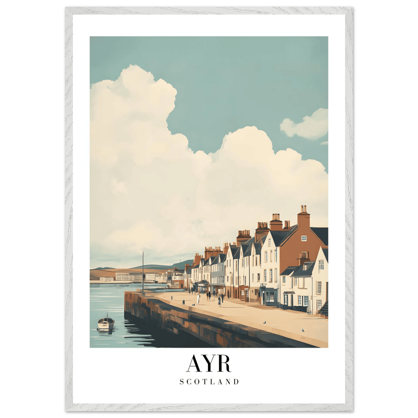 Ayr Scotland Framed Poster – Coastal Charm Wall Art with Vintage Vibe & Wooden Frame - Vibrantwalls