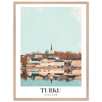 Turku Finland Framed Poster – Serene Nordic Travel Wall Art with Wooden Frame - Vibrantwalls