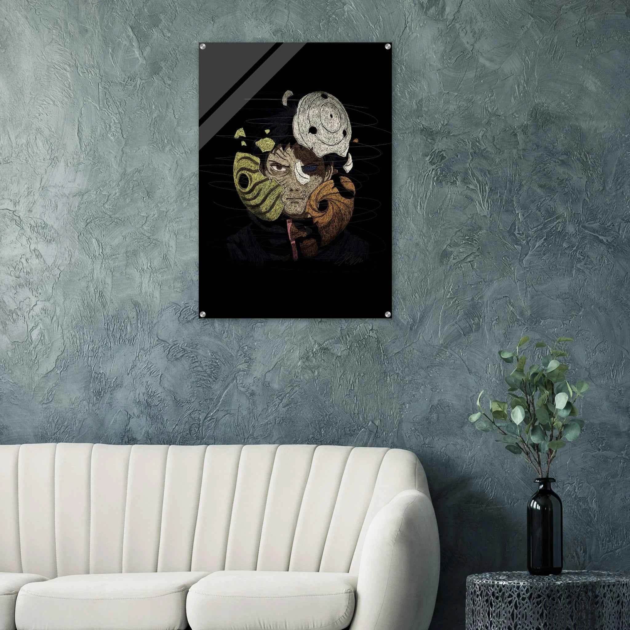 Anime Warrior Acrylic Print – Dynamic, Textured, Modern Wall Art in various sizes - Vibrantwalls