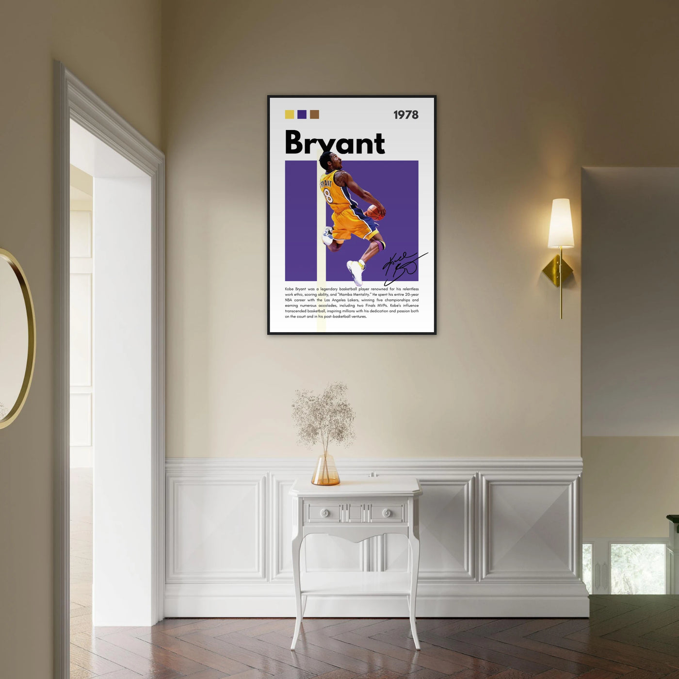 Kobe Bryant Black Mamba Lakers Vintage Poster Vibrantwalls