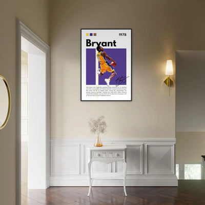 Kobe Bryant Black Mamba Lakers Vintage Poster Vibrantwalls