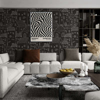 Bauhaus Black White Op Art Wall Art - Vibrantwalls