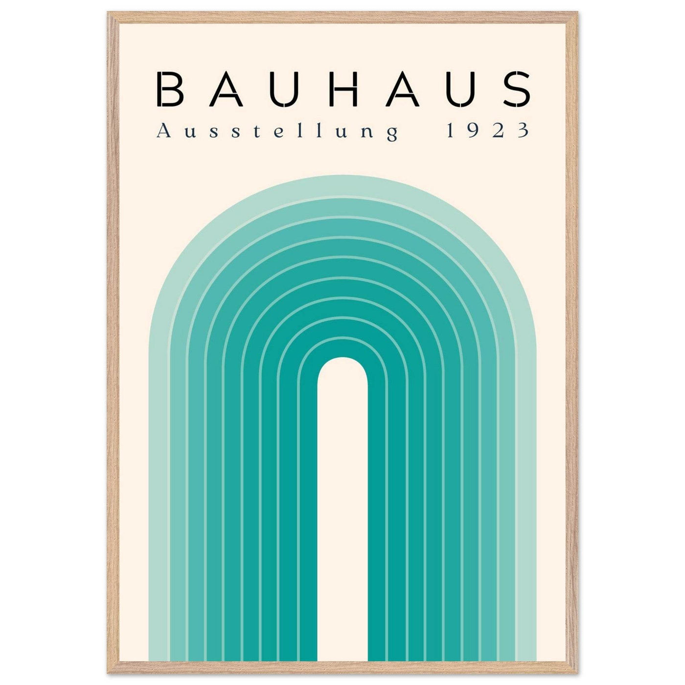 Bauhaus Ausstellung 1923 Teal & Cream - Vibrantwalls