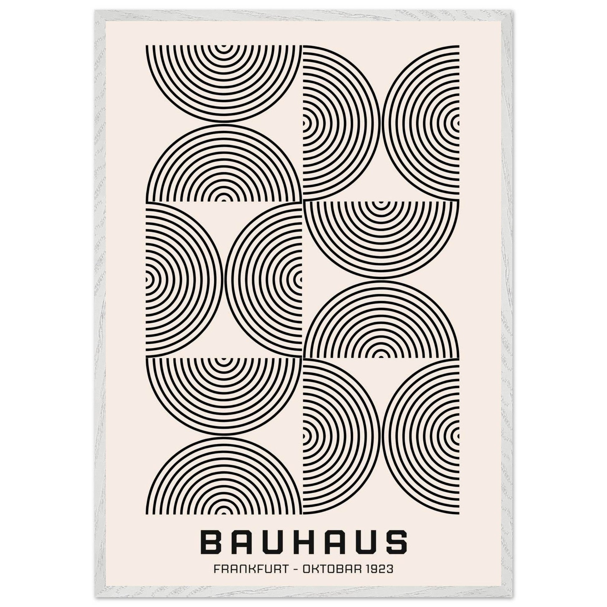 Bauhaus Black Beige Movement Style Design Poster Wall Art - Vibrantwalls