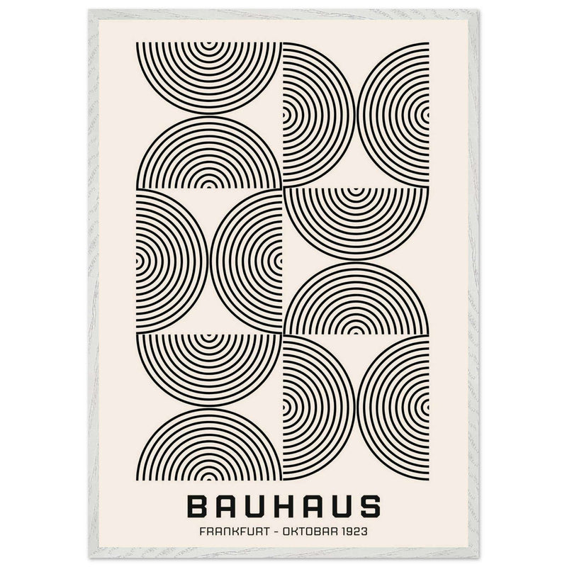 Bauhaus Black Beige Movement Style Design Poster Wall Art - Vibrantwalls
