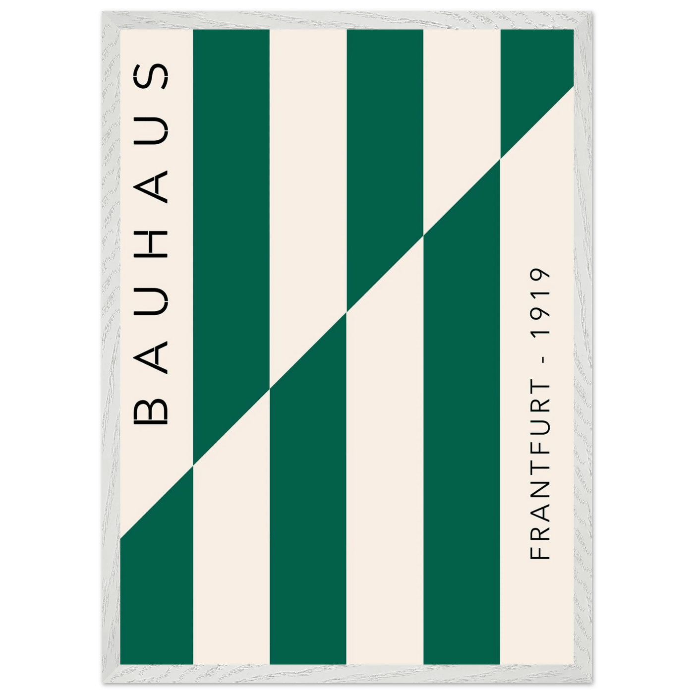 Bauhaus Emerald Green & Cream Modern - Vibrantwalls