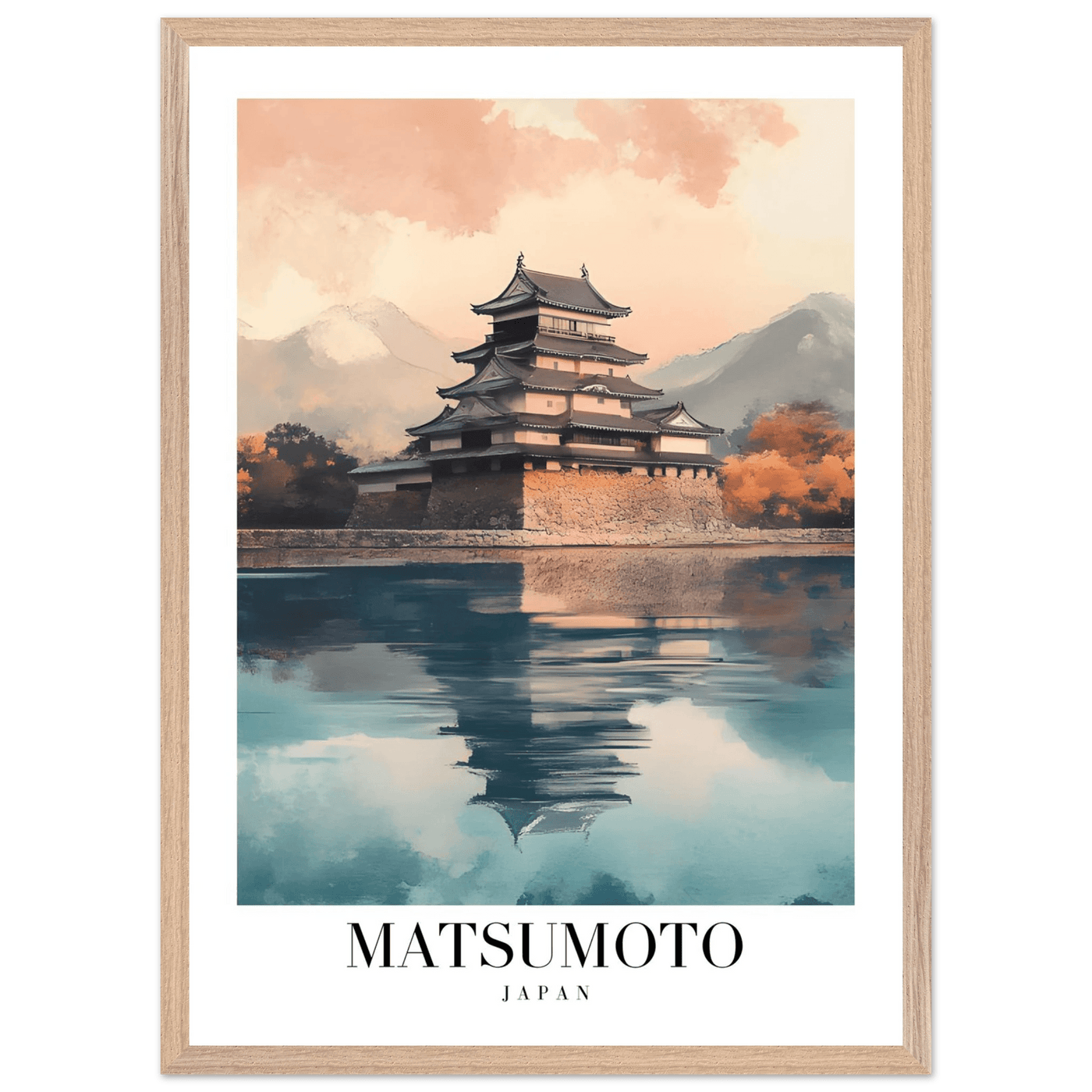 Matsumoto Japan Framed Poster – Serene Travel Wall Art with Wooden Frame - Vibrantwalls