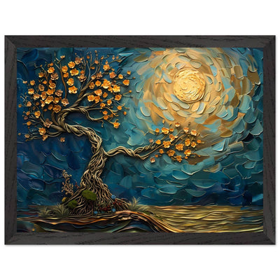 Tree of Life Jewelry - Golden Blooms & Midnight Sky Design - Vibrantwalls