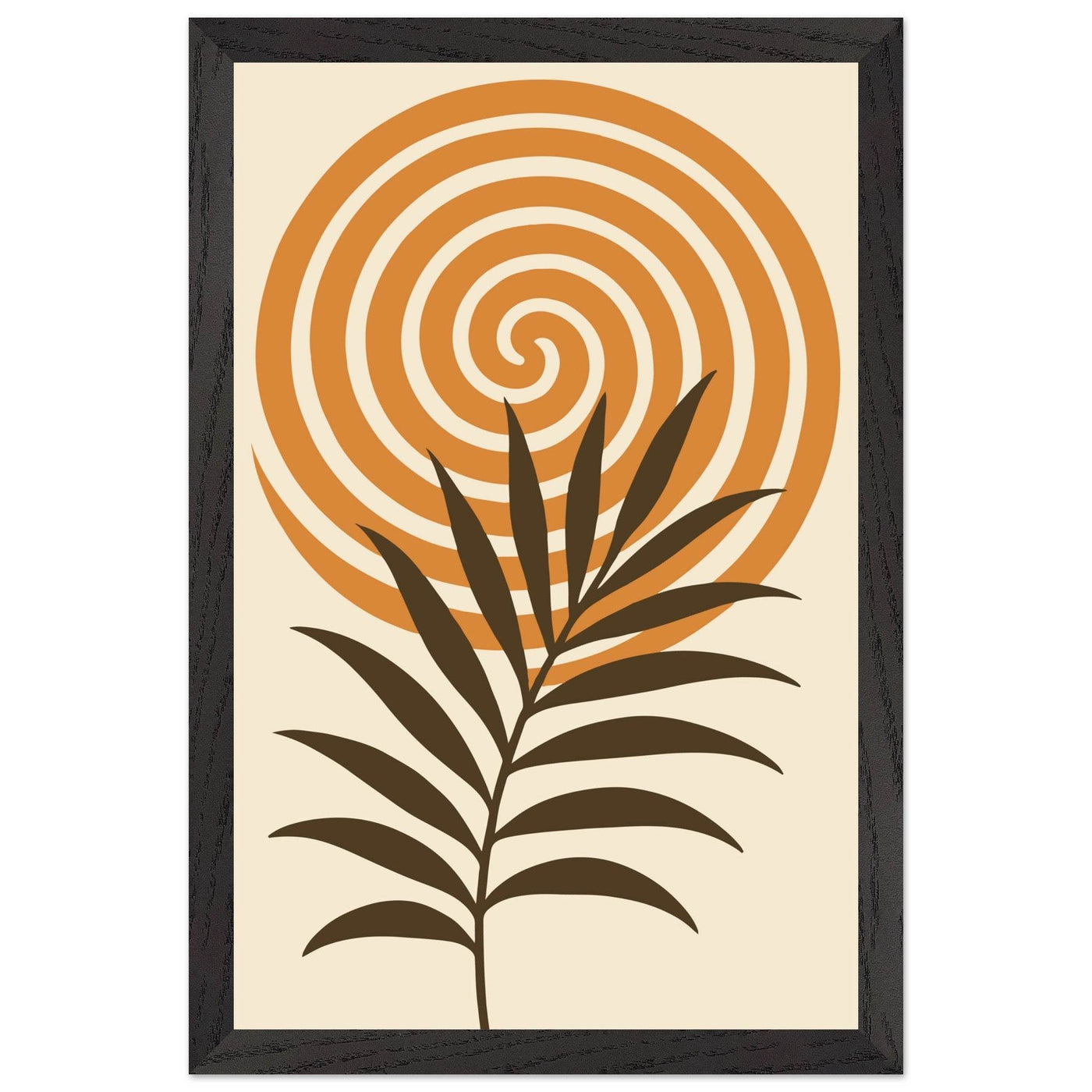 Abstract Palm Leaf & Swirl - Vibrantwalls