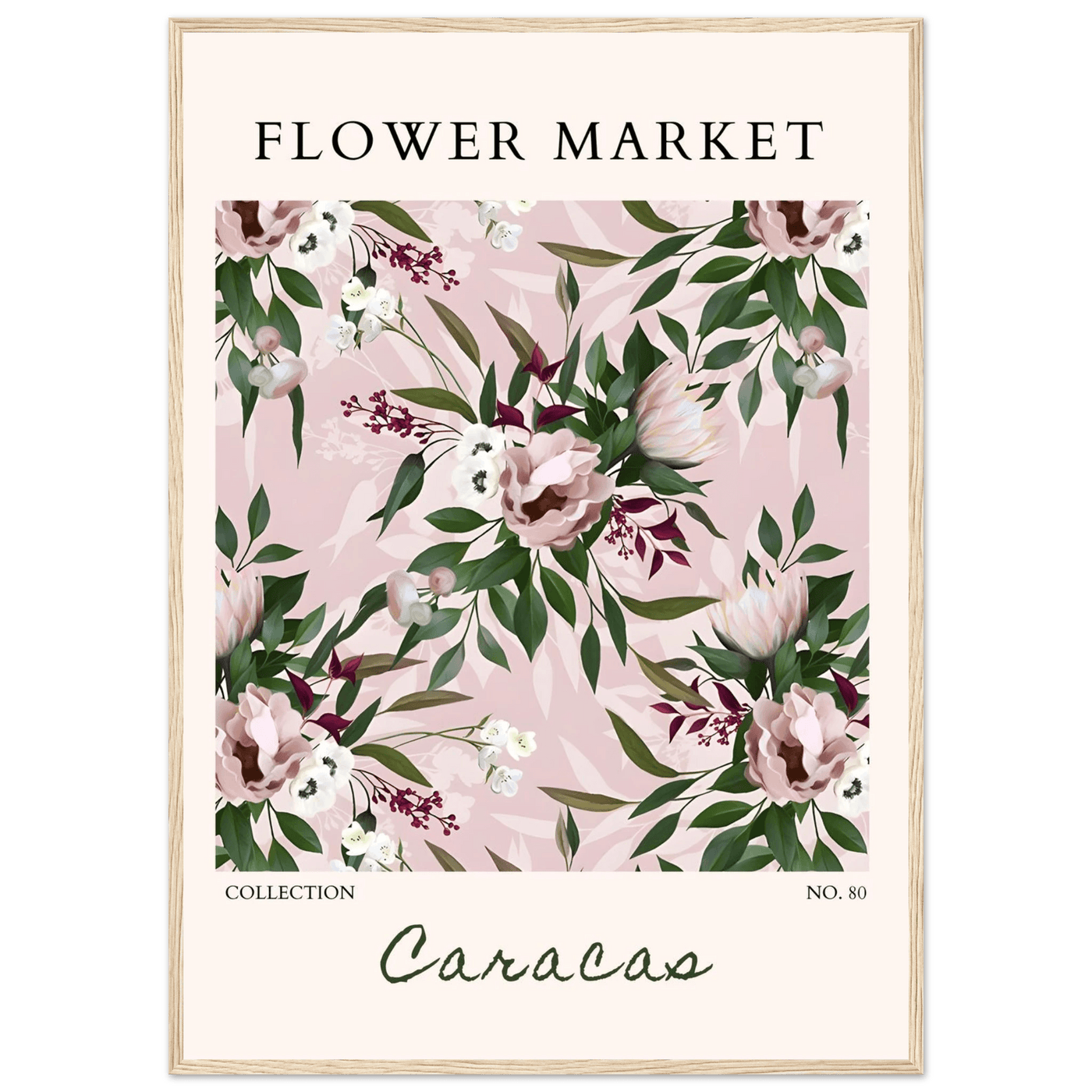 Blush Floral Dream Framed Poster – Elegant Botanical Art Print | Ready-to-Hang in Multiple Sizes & Frame Styles - Vibrantwalls