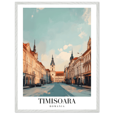 Timisoara Romania Framed Poster – Vintage Cityscape Wall Art with Wooden Frame - Vibrantwalls