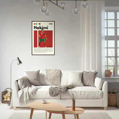 Achraf Hakimi Morocco Framed Football Legend Poster Vibrantwalls