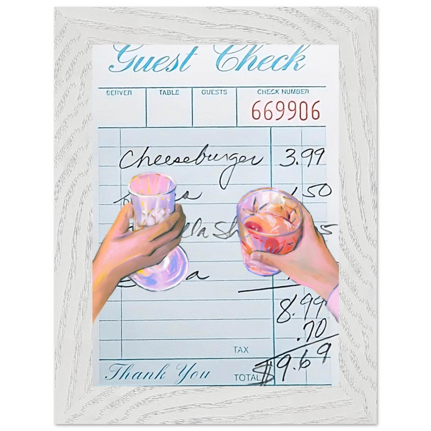 Retro Bar Tab Art - Vibrantwalls