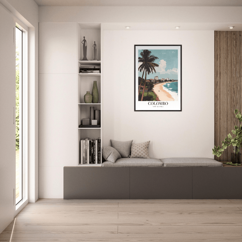 Colombo Sri Lanka Framed Poster – Vintage Coastal Art with Wooden Frame in Multiple Sizes & Finishes - Vibrantwalls