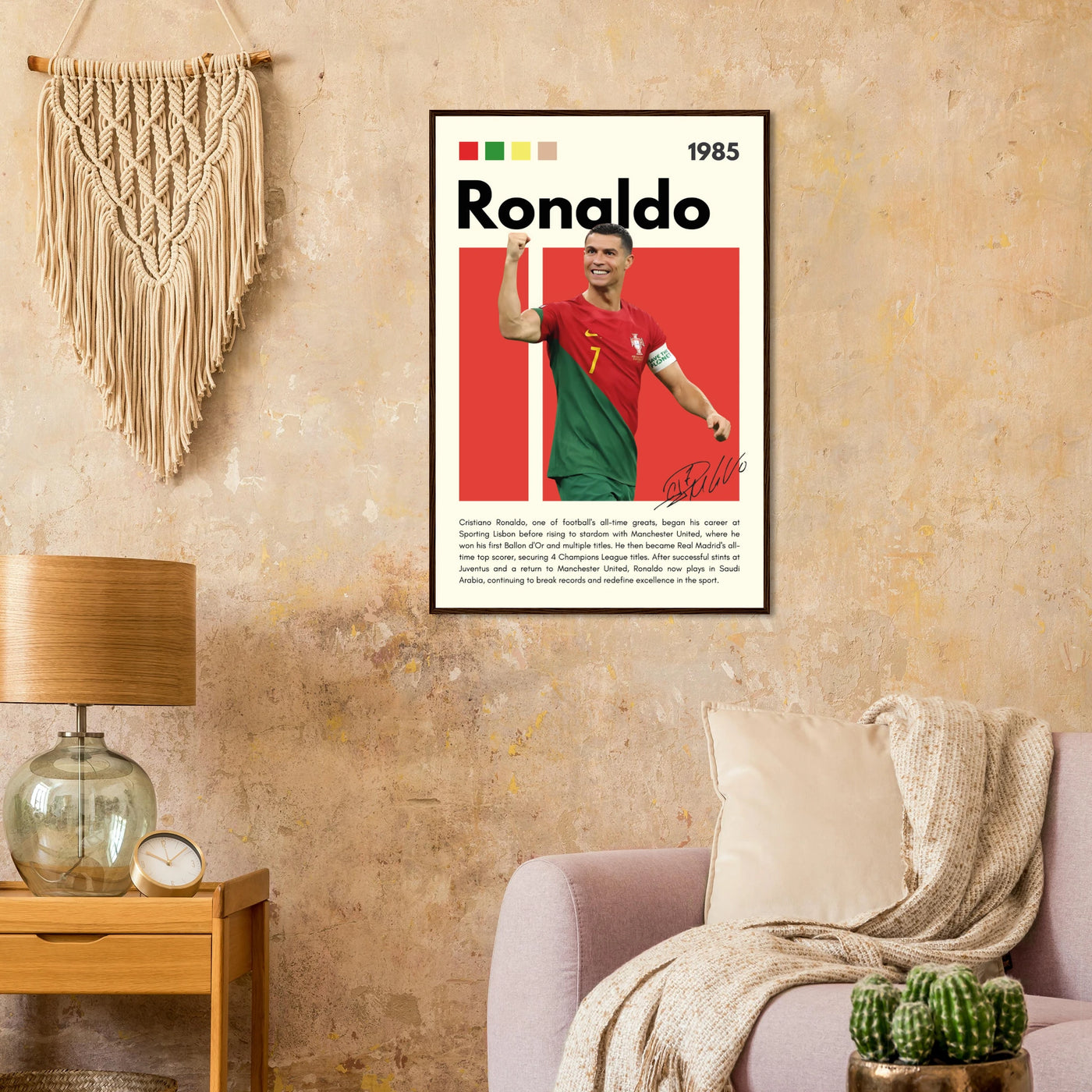 Cristiano Ronaldo Portugal Soccer Framed Football Poster Vibrantwalls