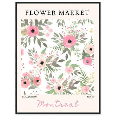 Flower Market Collection: Montreal – Whimsical Floral Art Prints | Ready-to-Hang Framed Posters - Vibrantwalls