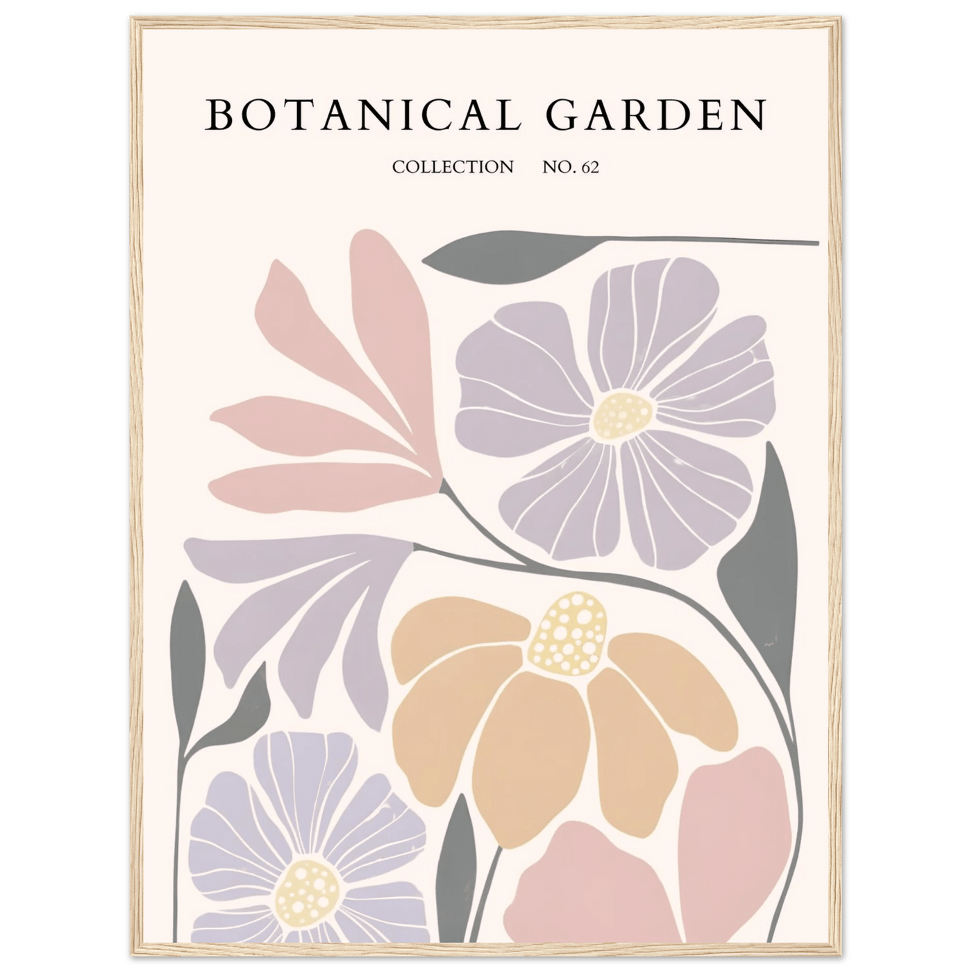 Botanical Garden Framed Posters – Soft Hues & Abstract Floral Prints | Ready-to-Hang Wall Art - Vibrantwalls